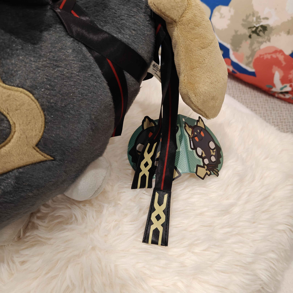 Arknights Chongyue Bean Plush Showing Tail