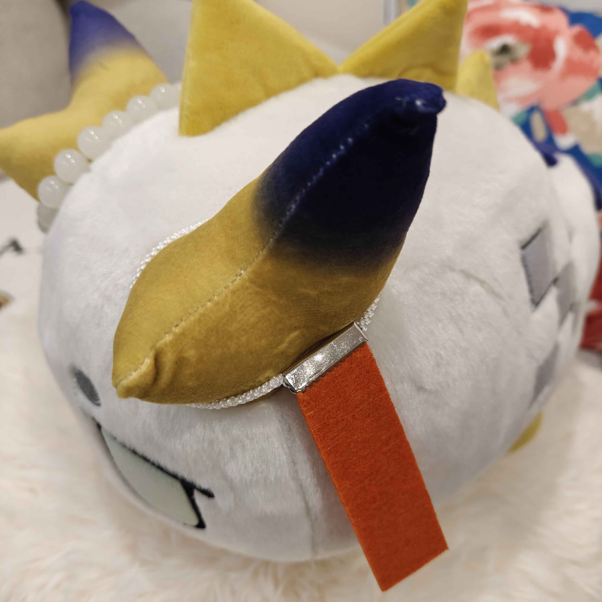 Arknights Shu bean plush doll side view showing Right Horn Detail