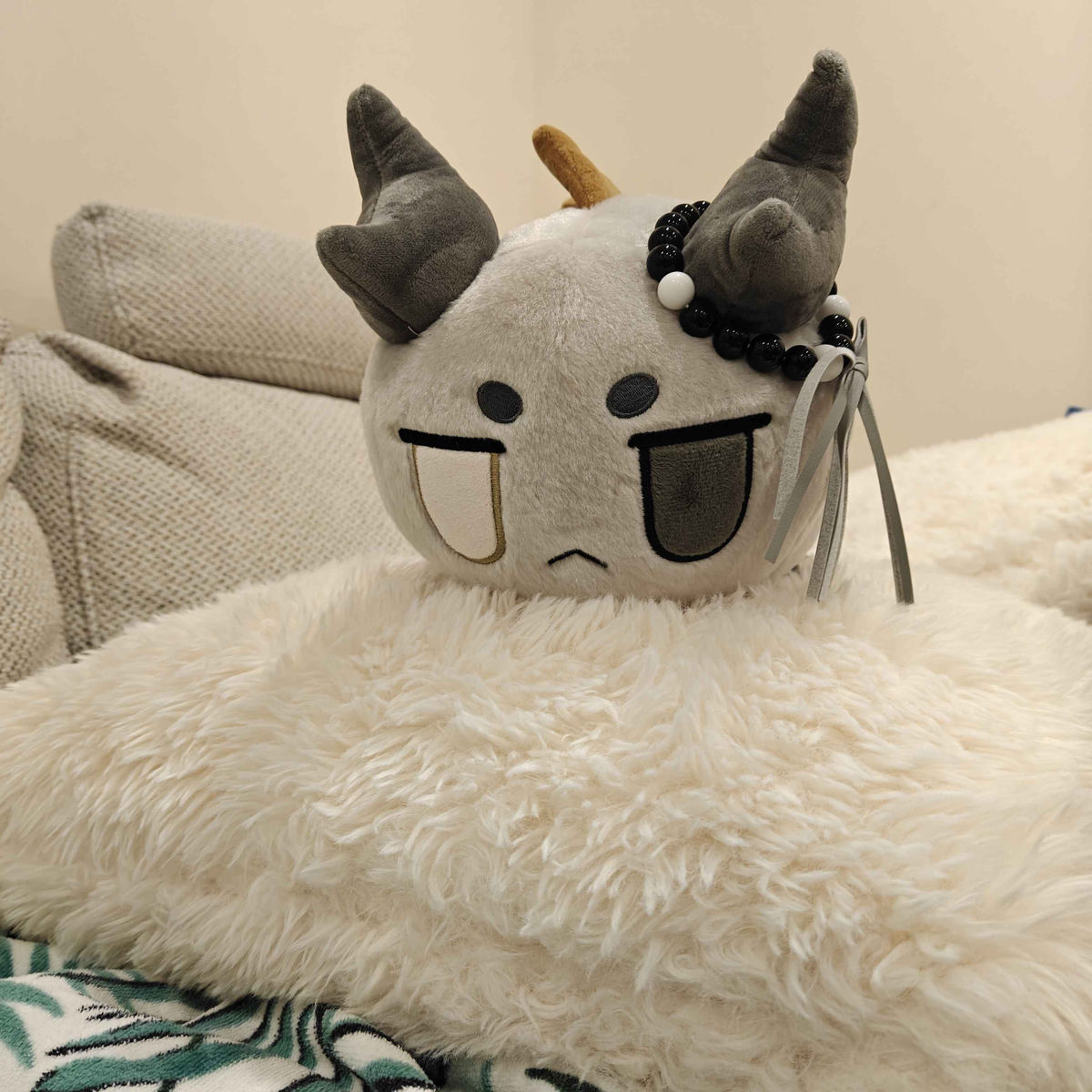 Arknights Wang Bean Plush Showing Front Details
