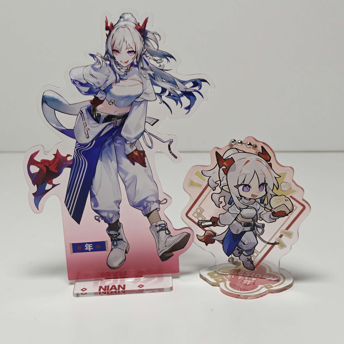 Fanmade Arknights x LAWSON Acrylic Standee Keychain Featuring Nian